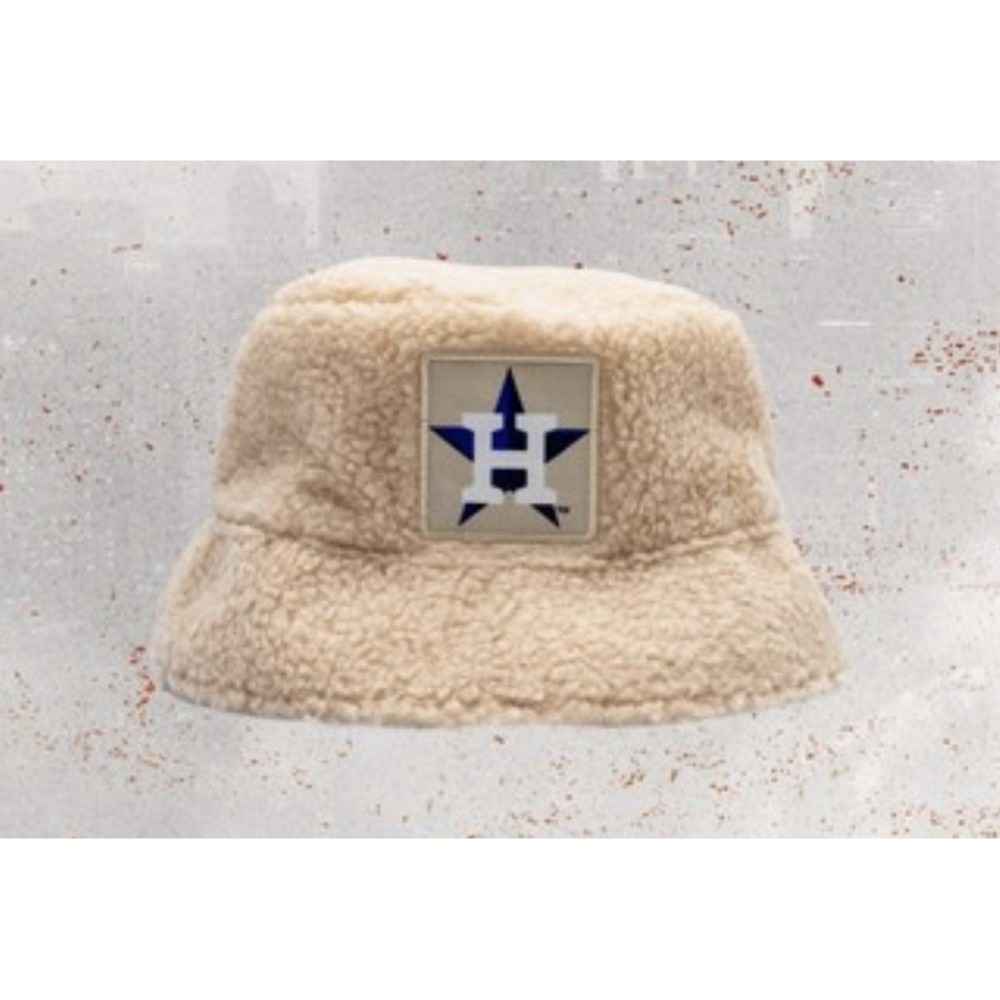 Houston Astros SGA Sherpa‎ Bucket Hat Light Brown/Tan New In Package